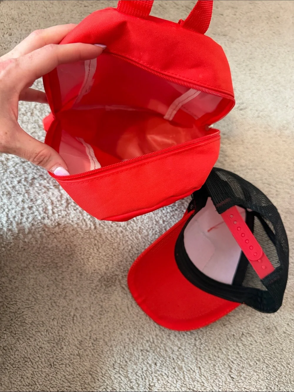 Hello Kitty Red Kids Backpack and Cap Set